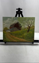 Load image into Gallery viewer, Oil Painting Canvas Features Rustic Scene Farm A Barn A Fence Signed By Miller
