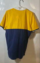 Load image into Gallery viewer, American Eagle Outfitters Mens Yellow &amp; Navy Blue Colorblock Polo Shirt Size M
