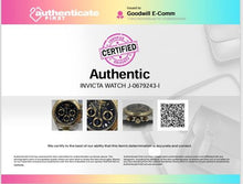 Load image into Gallery viewer, Authentic Invicta Men's Silver-Tone Gold-Tone Watch
