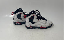 Load image into Gallery viewer, Nike Boys Air Jordan True Flight Black White Red Leather Sneakers Shoes Size 11C
