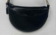 Load image into Gallery viewer, Land Womens Black Faux Leather Inner Pockets Zipper Half Moon Shoulder Bag
