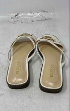 Load image into Gallery viewer, Guess Womens Beige Patent Leather Open Toe Slip-On Slide Sandals Size 6M
