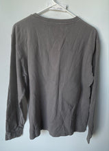 Load image into Gallery viewer, Lacoste Mens Gray Waffle-Knit Long Sleeve Crew Neck Sleep Shirt Size Medium
