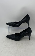 Load image into Gallery viewer, F By Fortuna Valentino Womens Black Glitter Stiletto Pump Heels Size EUR 37.5
