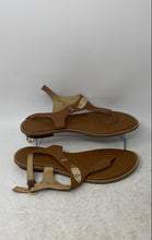 Load image into Gallery viewer, Michael Kors Womens Mandy Brown Leather Slingback Thong Sandals Size 8M
