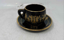 Load image into Gallery viewer, Vintage Greek Style Hand Made 24K Gold Cup And Saucer Set Of 2 Pcs

