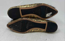 Load image into Gallery viewer, Franco Sarto Womens Sukie Gold Black Slip-On Ballet Flats Size 6M

