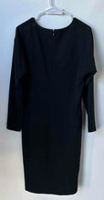 Load image into Gallery viewer, Linda Allard Ellen Tracy Womens Black V-Neck Long Sleeve Shift Dress Size 8
