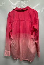 Load image into Gallery viewer, Karl Lagerfeld Womens Pink Ombre Long Sleeve Regular Fit Button-Up Shirt Size S
