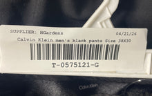 Load image into Gallery viewer, Calvin Klein Mens Black Flat Front Pockets Straight Leg Dress Pants Size 38x30
