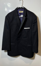 Load image into Gallery viewer, Michael Kors Mens Black Wool Single-Breasted Two-Button Blazer Size 48S
