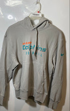 Load image into Gallery viewer, Nike Mens Gray Miami Dolphins Cotton Long Sleeve Pockets NFL Football Hoodie S
