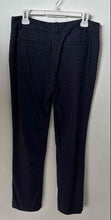 Load image into Gallery viewer, Mario Serrani Womens Black And Navy Blue Printed Straight Leg Dress Pants Size 8
