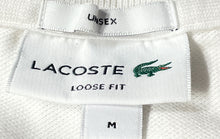 Load image into Gallery viewer, Lacoste Unisex White Loose Fit Short Sleeve Collared Polo Shirt Size Medium
