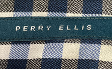 Load image into Gallery viewer, Perry Ellis Mens Multicolor Check Cotton Pockets Collared Button-Up Shirt Size M
