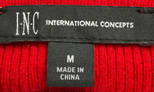 Load image into Gallery viewer, INC International Concepts Womens Red Lace Bell Sleeve Pullover Sweater Size M
