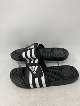Load image into Gallery viewer, Adidas Mens Adissage F35580 White Black Open Toe Slip-On Slide Sandals Size 10
