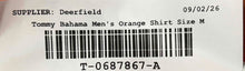 Load image into Gallery viewer, Tommy Bahama Mens Orange Silk Short Sleeve Collared Button-Up Shirt Size M
