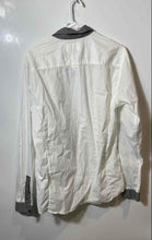 Load image into Gallery viewer, Guess Mens White Long Sleeve Collared Slim Fit Button-Up Shirt Size Large
