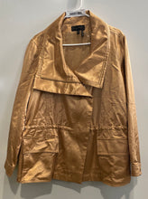 Load image into Gallery viewer, Donna Karan Womens Brown Long Sleeve Cinched Waist Full-Zip Utility Jacket Sz XL
