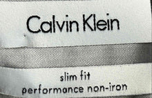 Load image into Gallery viewer, Calvin Klein Mens Gray Cotton Collared Long Sleeve Dress Shirt Size 16 1/2
