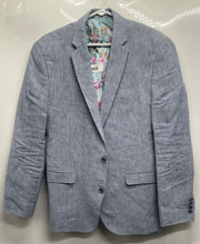 Load image into Gallery viewer, Bar III Slim Fit Mens Light Blue Long Sleeve Two-Button Blazer Size 42R
