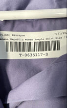 Load image into Gallery viewer, Banana Republic Womens Purple Stretch Non-Iron Fitted Button-Up Shirt Size 12
