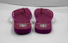 Load image into Gallery viewer, Authentic Tory Burch Womens Pink Monogram Print Slip-On Flip Flop Sandals Size 8
