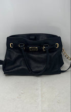 Load image into Gallery viewer, Michael Kors Womens Hamilton Black Leather East West Inner Pockets Satchel Bag
