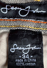 Load image into Gallery viewer, Sean John Mens Blue Side Stripe Denim Straight Leg Jeans Size 34 With Tag

