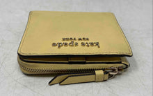 Load image into Gallery viewer, Kate Spade New York Womens Yellow Leather Card Holder Small Bi-Fold Wallet
