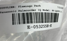 Load image into Gallery viewer, Panasonic Palmcorder IQ Black Camcorder Model PV-IQ3250 In Bag Not Tested
