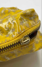 Load image into Gallery viewer, Authentic Tory Burch Womens Yellow Floral Print Cosmetic Bag Stained /Damaged
