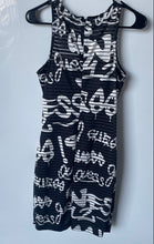 Load image into Gallery viewer, Guess Womens Black And White Printed Sleeveless Back Zip Bodycon Dress Size 6
