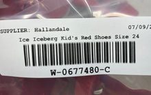 Load image into Gallery viewer, Ice Iceberg Kids Red Round Toe Hook &amp; Loop Mary Jane Flats Size 24
