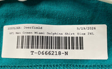 Load image into Gallery viewer, NFL Mens Green Cotton Miami Dolphins Pullover T-Shirt Size 2XL
