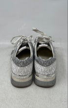 Load image into Gallery viewer, Michael Kors Womens Allie White Monogram Print Lace-Up Sneaker Shoes Size 7.5 M
