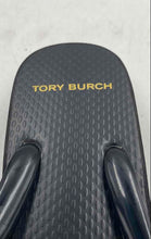 Load image into Gallery viewer, Authentic Tory Burch Womens Cutout Black Wedge Heel Flip-Flop Sandals Size 9
