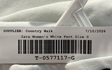 Load image into Gallery viewer, Zara Womens White Flat Front Welt Pockets High-Rise Wide-Leg Ankle Pants Size S
