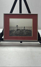 Load image into Gallery viewer, Original Black And White Photograph Of 2 Men Fishing By The Sea Framed
