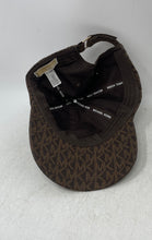 Load image into Gallery viewer, Michael Kors Womens Brown Monogram Print Adjustable Baseball Cap One Size
