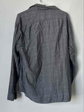 Load image into Gallery viewer, Banana Republic Mens Gray Long Sleeve Collared Button Front Dress Shirt Size L
