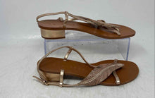Load image into Gallery viewer, Lola Cruz Womens Bronze Open Toe Block Heel Slingback Sandals Size EUR 37
