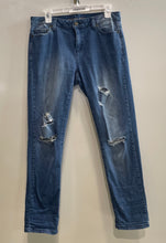 Load image into Gallery viewer, Michael Kors Womens Blue Denim Medium Wash Distressed Straight Leg Jeans Size 4
