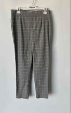 Load image into Gallery viewer, Calvin Klein Womens Gray Black Plaid Elastic Waist Pull-On Ankle Pants No Size
