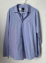 Load image into Gallery viewer, Armani Exchange Mens Blue Striped Slim Fit Long Sleeve Button-Up Shirt Size XL
