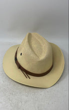 Load image into Gallery viewer, Jen West Mens Beige Wide Brim Western Theme Cowboy Hat Size Large
