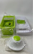 Load image into Gallery viewer, Multi Blade Vegetable Chopper Mandoline Slicer Dicer Shredder Green White
