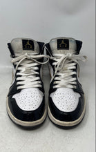 Load image into Gallery viewer, Nike Mens Air Jordan 1 Mid SE White Black And Gold Sneaker Shoes Size 10.5
