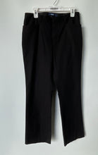 Load image into Gallery viewer, Gap Womens Black Slash Pockets Flat Front Bootcut Leg Ankle Pants Size 12R
